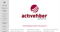 Desktop Screenshot of activefibersystems.com